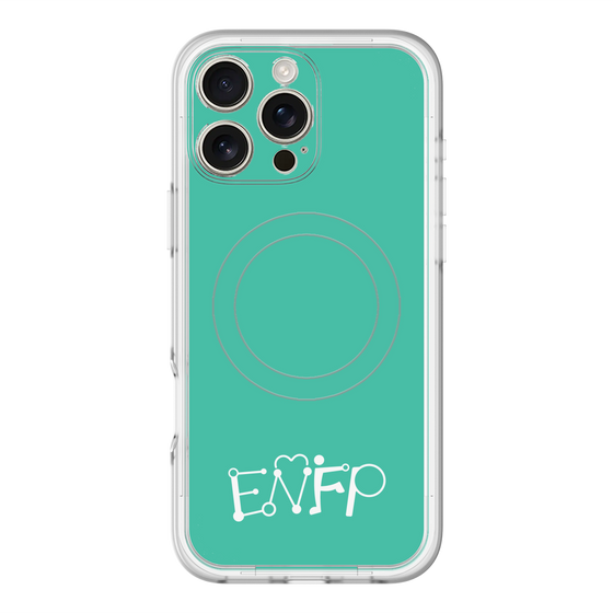 スリムプロテクションプレミアムケース with MagSafe［ オリジナル - ENFP 運動家 - アルファベット - グリーン ］