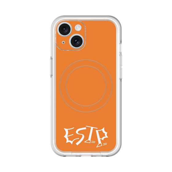 スリムプロテクションプレミアムケース with MagSafe［ オリジナル - ESTP 起業家 - アルファベット - オレンジ ］