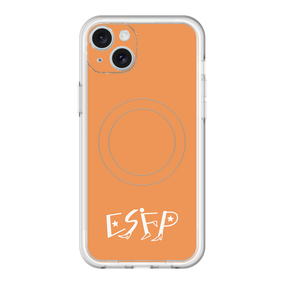 スリムプロテクションプレミアムケース with MagSafe［ オリジナル - ESFP エンターテイナー - アルファベット - オレンジ ］