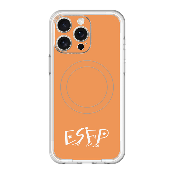 スリムプロテクションプレミアムケース with MagSafe［ オリジナル - ESFP エンターテイナー - アルファベット - オレンジ ］