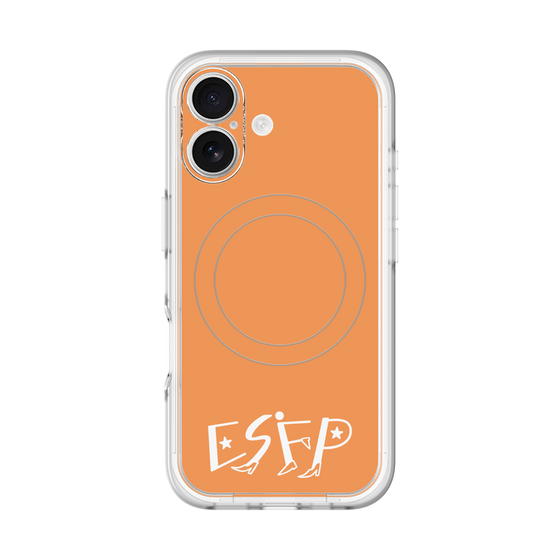 スリムプロテクションプレミアムケース with MagSafe［ オリジナル - ESFP エンターテイナー - アルファベット - オレンジ ］
