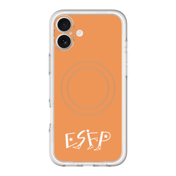 スリムプロテクションプレミアムケース with MagSafe［ オリジナル - ESFP エンターテイナー - アルファベット - オレンジ ］