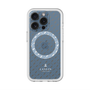 スリムプロテクションプレミアムケース with MagSafe［ LANVIN COLLECTION - ロゴパターン - ブルー ］