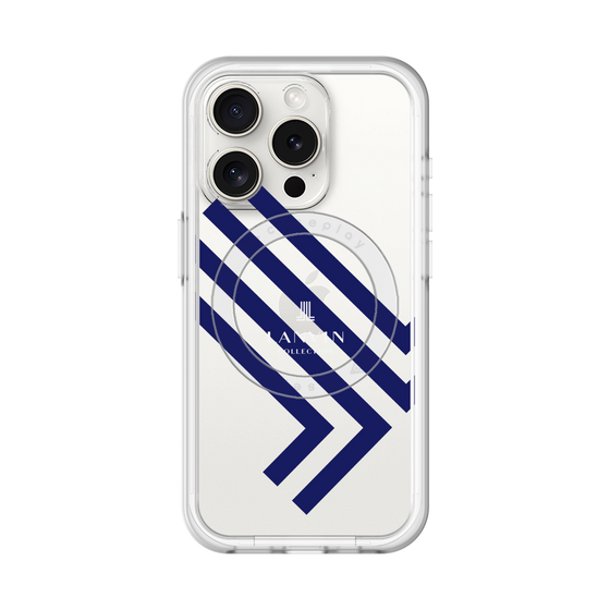 スリムプロテクションプレミアムケース with MagSafe［ LANVIN COLLECTION - ロゴ - ネイビー ］