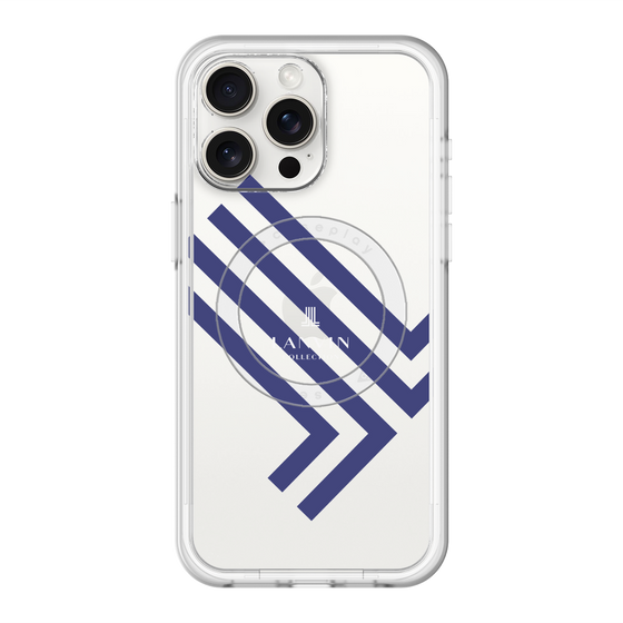 スリムプロテクションプレミアムケース with MagSafe［ LANVIN COLLECTION - ロゴ - ネイビー ］