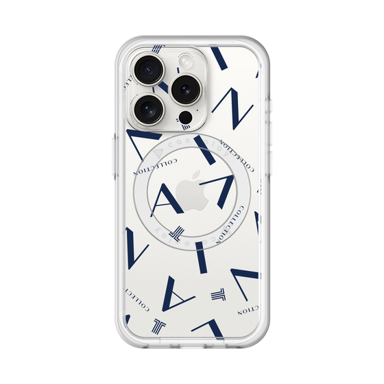 スリムプロテクションプレミアムケース with MagSafe［ LANVIN COLLECTION - タイポグラフィ ］
