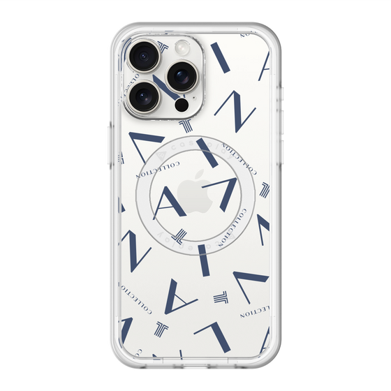 スリムプロテクションプレミアムケース with MagSafe［ LANVIN COLLECTION - タイポグラフィ ］