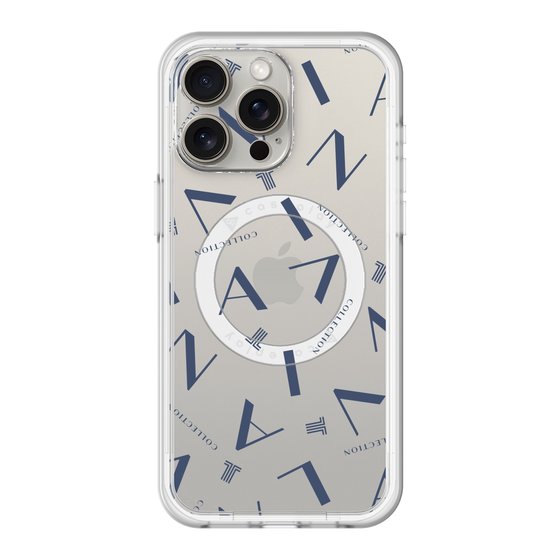 スリムプロテクションプレミアムケース with MagSafe［ LANVIN COLLECTION - タイポグラフィ ］