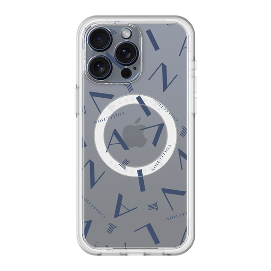 スリムプロテクションプレミアムケース with MagSafe［ LANVIN COLLECTION - タイポグラフィ ］