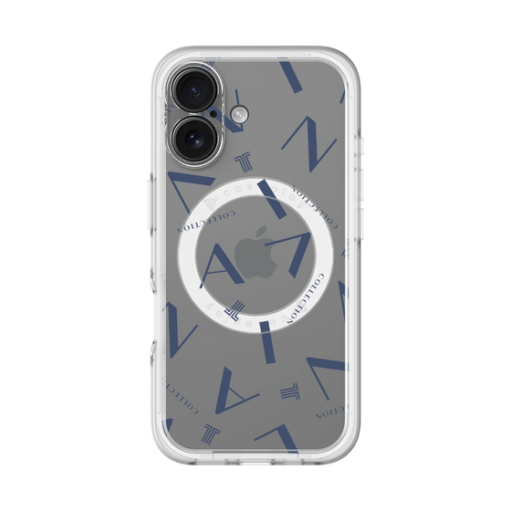 スリムプロテクションプレミアムケース with MagSafe［ LANVIN COLLECTION - タイポグラフィ ］