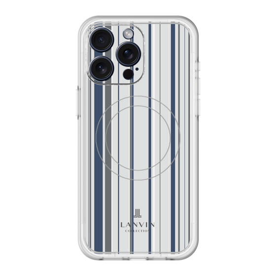 スリムプロテクションプレミアムケース with MagSafe［ LANVIN COLLECTION - ストライプ ］