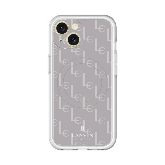 スリムプロテクションプレミアムケース with MagSafe［ LANVIN COLLECTION - ジオメトリック - ライラック ］