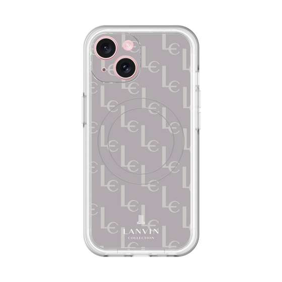 スリムプロテクションプレミアムケース with MagSafe［ LANVIN COLLECTION - ジオメトリック - ライラック ］
