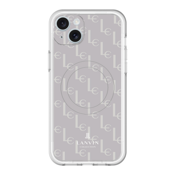 スリムプロテクションプレミアムケース with MagSafe［ LANVIN COLLECTION - ジオメトリック - ライラック ］