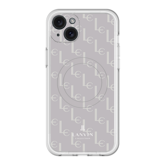 スリムプロテクションプレミアムケース with MagSafe［ LANVIN COLLECTION - ジオメトリック - ライラック ］