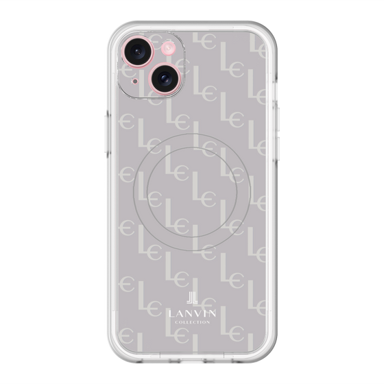 スリムプロテクションプレミアムケース with MagSafe［ LANVIN COLLECTION - ジオメトリック - ライラック ］