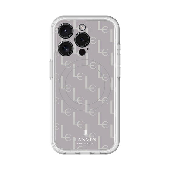 スリムプロテクションプレミアムケース with MagSafe［ LANVIN COLLECTION - ジオメトリック - ライラック ］