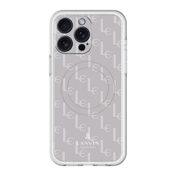 スリムプロテクションプレミアムケース with MagSafe［ LANVIN COLLECTION - ジオメトリック - ライラック ］