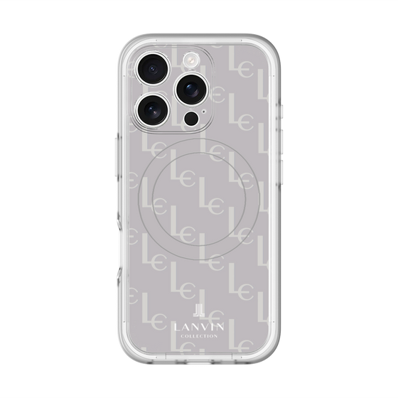 スリムプロテクションプレミアムケース with MagSafe［ LANVIN COLLECTION - ジオメトリック - ライラック ］