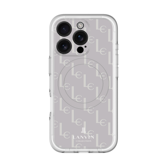 スリムプロテクションプレミアムケース with MagSafe［ LANVIN COLLECTION - ジオメトリック - ライラック ］