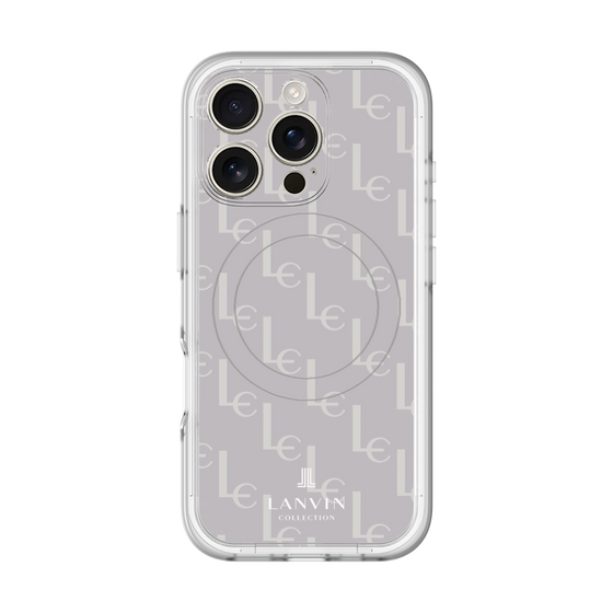 スリムプロテクションプレミアムケース with MagSafe［ LANVIN COLLECTION - ジオメトリック - ライラック ］