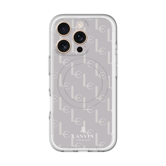 スリムプロテクションプレミアムケース with MagSafe［ LANVIN COLLECTION - ジオメトリック - ライラック ］