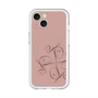 スリムプロテクションプレミアムケース with MagSafe［ LANVIN COLLECTION - 筆記体ロゴ - ピンクベージュ ］