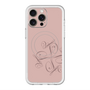 スリムプロテクションプレミアムケース with MagSafe［ LANVIN COLLECTION - 筆記体ロゴ - ピンクベージュ ］
