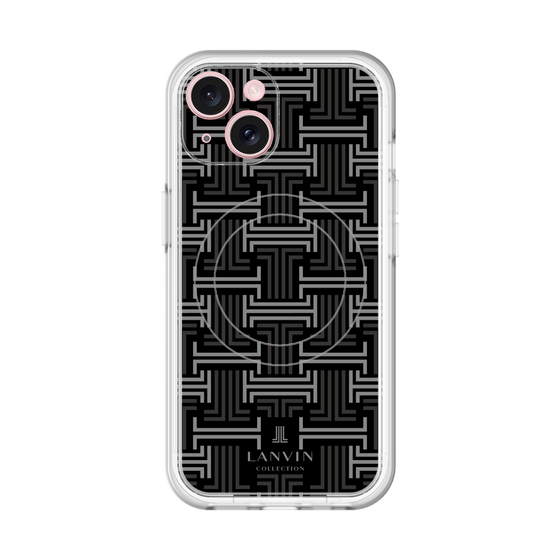 スリムプロテクションプレミアムケース with MagSafe［ LANVIN COLLECTION - モノグラム - 黒 ］