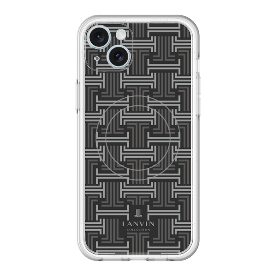 スリムプロテクションプレミアムケース with MagSafe［ LANVIN COLLECTION - モノグラム - 黒 ］