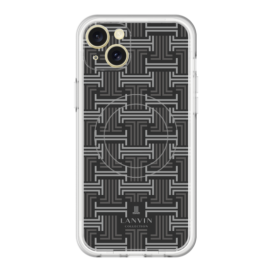 スリムプロテクションプレミアムケース with MagSafe［ LANVIN COLLECTION - モノグラム - 黒 ］