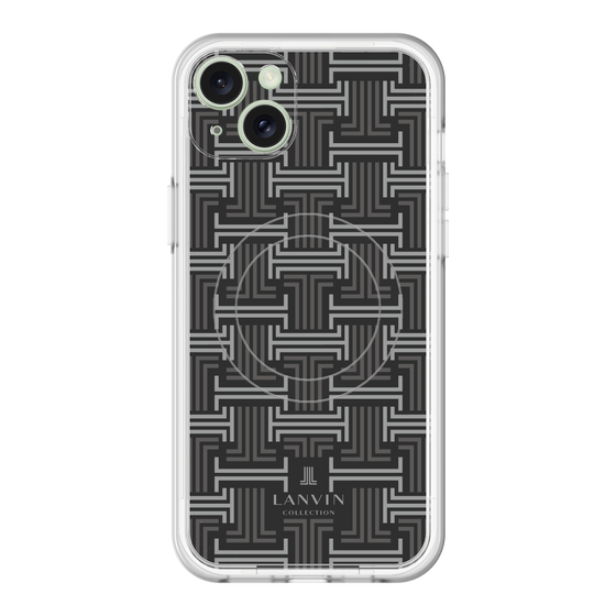 スリムプロテクションプレミアムケース with MagSafe［ LANVIN COLLECTION - モノグラム - 黒 ］