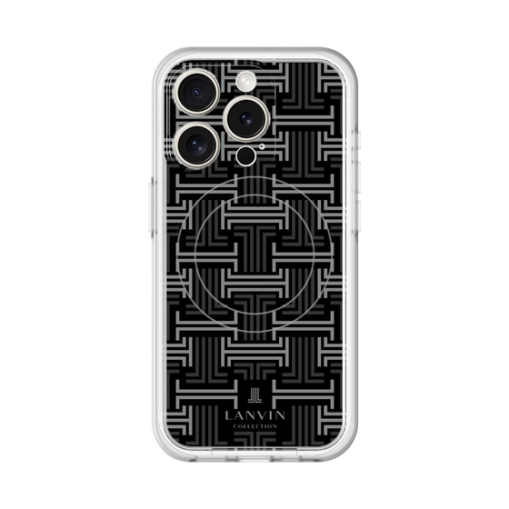 スリムプロテクションプレミアムケース with MagSafe［ LANVIN COLLECTION - モノグラム - 黒 ］