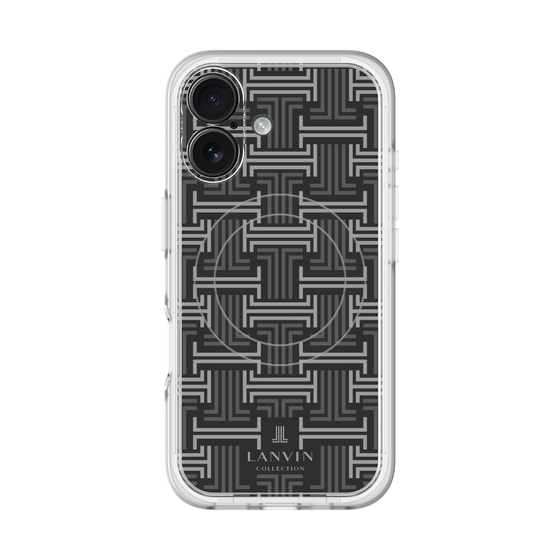 スリムプロテクションプレミアムケース with MagSafe［ LANVIN COLLECTION - モノグラム - 黒 ］