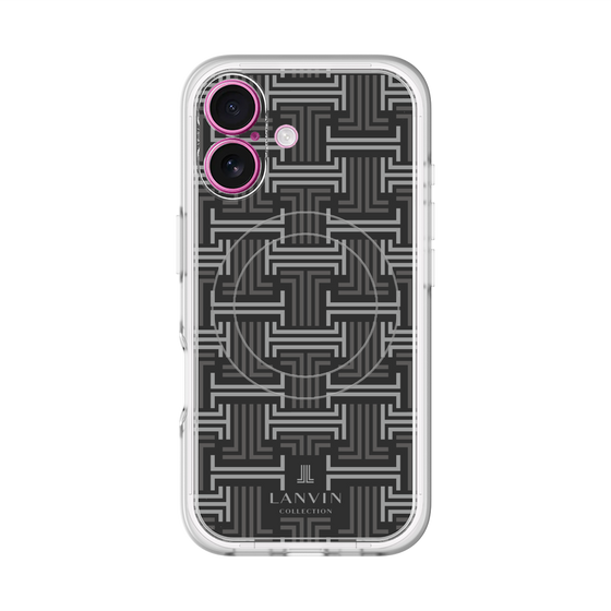 スリムプロテクションプレミアムケース with MagSafe［ LANVIN COLLECTION - モノグラム - 黒 ］