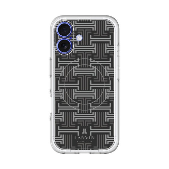 スリムプロテクションプレミアムケース with MagSafe［ LANVIN COLLECTION - モノグラム - 黒 ］