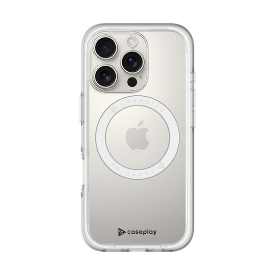 スリムプロテクションプレミアムケース with MagSafe［ オリジナル - caseplayロゴ - ブラック/A ］
