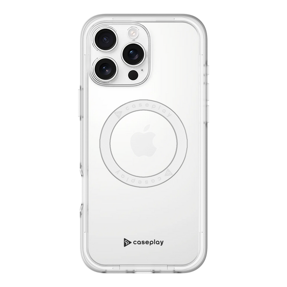 スリムプロテクションプレミアムケース with MagSafe［ オリジナル - caseplayロゴ - ブラック/A ］