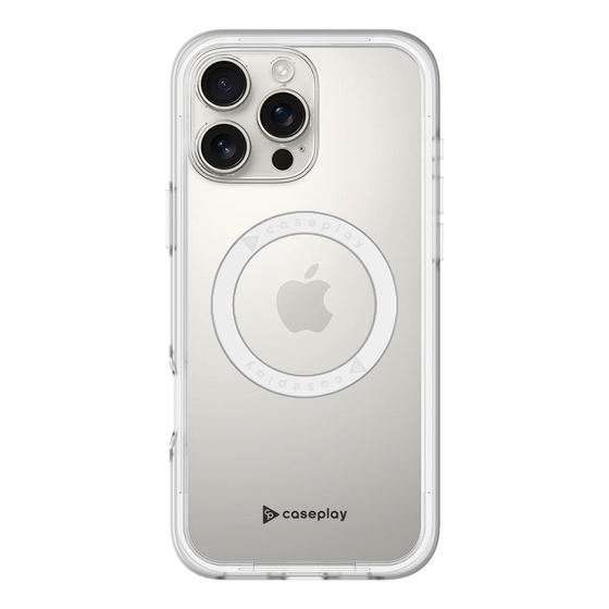 スリムプロテクションプレミアムケース with MagSafe［ オリジナル - caseplayロゴ - ブラック/A ］