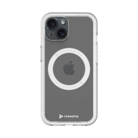 スリムプロテクションプレミアムケース with MagSafe［ オリジナル - caseplayロゴ - ホワイト/A ］