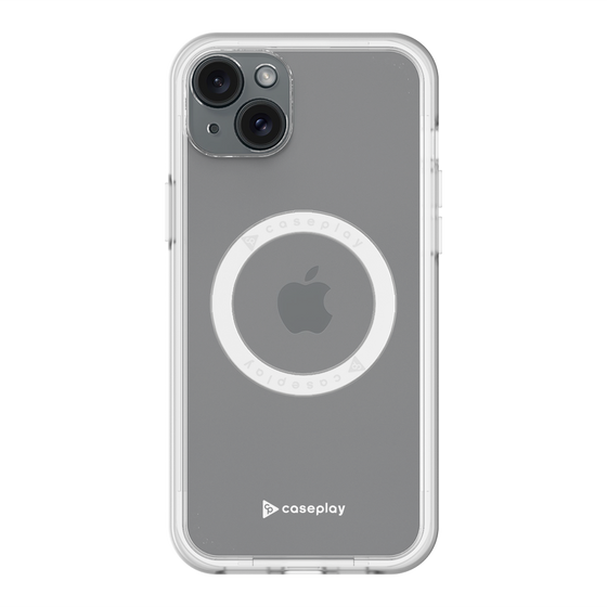 スリムプロテクションプレミアムケース with MagSafe［ オリジナル - caseplayロゴ - ホワイト/A ］