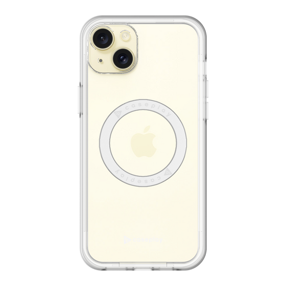 スリムプロテクションプレミアムケース with MagSafe［ オリジナル - caseplayロゴ - ホワイト/A ］