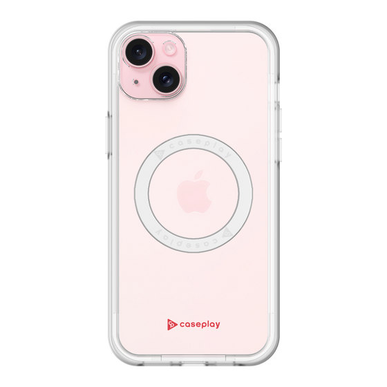 スリムプロテクションプレミアムケース with MagSafe［ オリジナル - caseplayロゴ - レッド/A ］