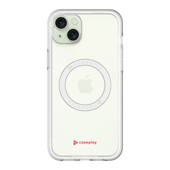 スリムプロテクションプレミアムケース with MagSafe［ オリジナル - caseplayロゴ - レッド/A ］