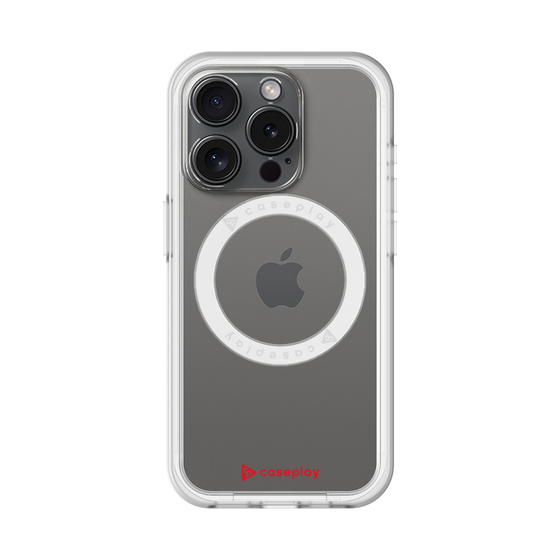 スリムプロテクションプレミアムケース with MagSafe［ オリジナル - caseplayロゴ - レッド/A ］