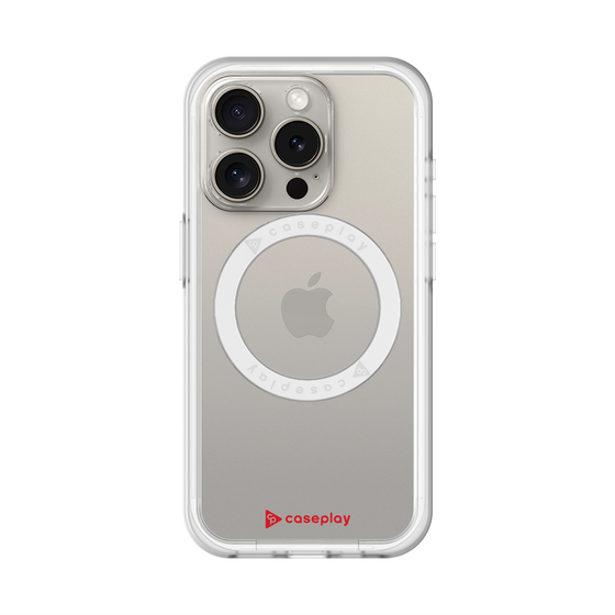 スリムプロテクションプレミアムケース with MagSafe［ オリジナル - caseplayロゴ - レッド/A ］