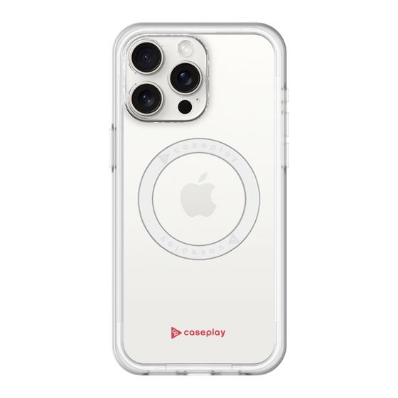 スリムプロテクションプレミアムケース with MagSafe［ オリジナル - caseplayロゴ - レッド/A ］
