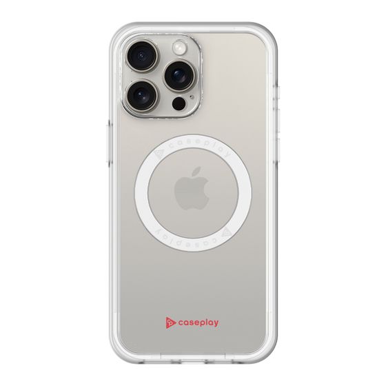 スリムプロテクションプレミアムケース with MagSafe［ オリジナル - caseplayロゴ - レッド/A ］