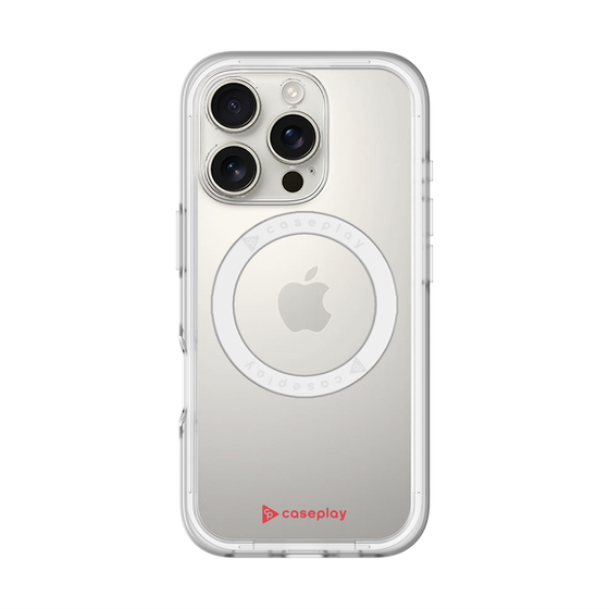 スリムプロテクションプレミアムケース with MagSafe［ オリジナル - caseplayロゴ - レッド/A ］
