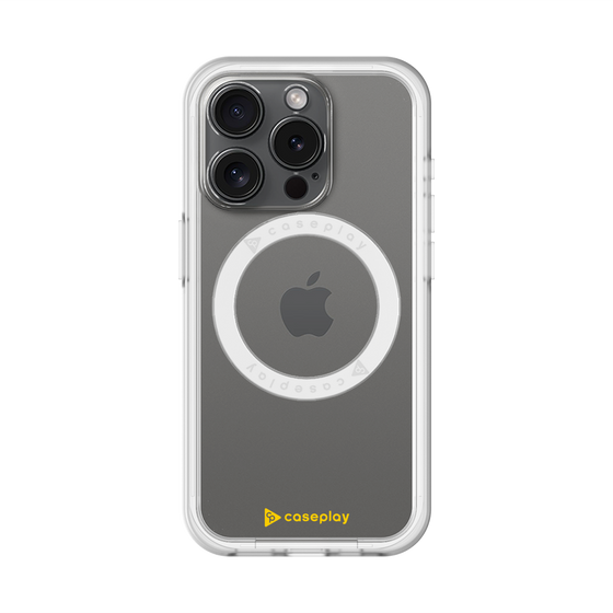 スリムプロテクションプレミアムケース with MagSafe［ オリジナル - caseplayロゴ - イエロー/A ］
